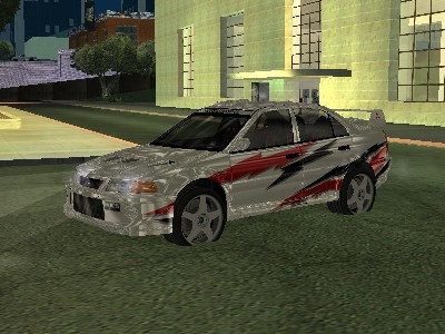 Mitsubishi Lancer Evo 6 with White stripes